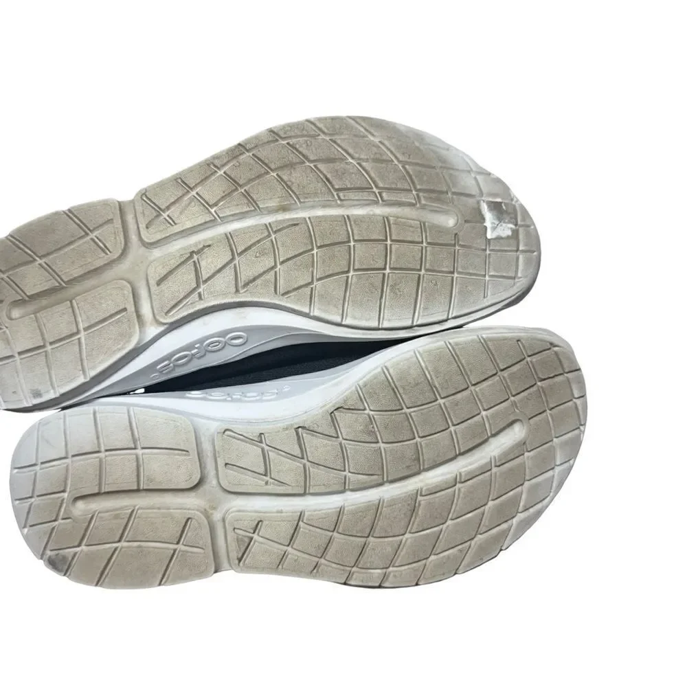 Black and White Athletic Sneakers Oofos slip on size 11